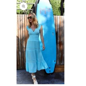 Anthropologie Light Blue Maxi Dress